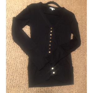 Black Snap Front Cardigan Size Medium